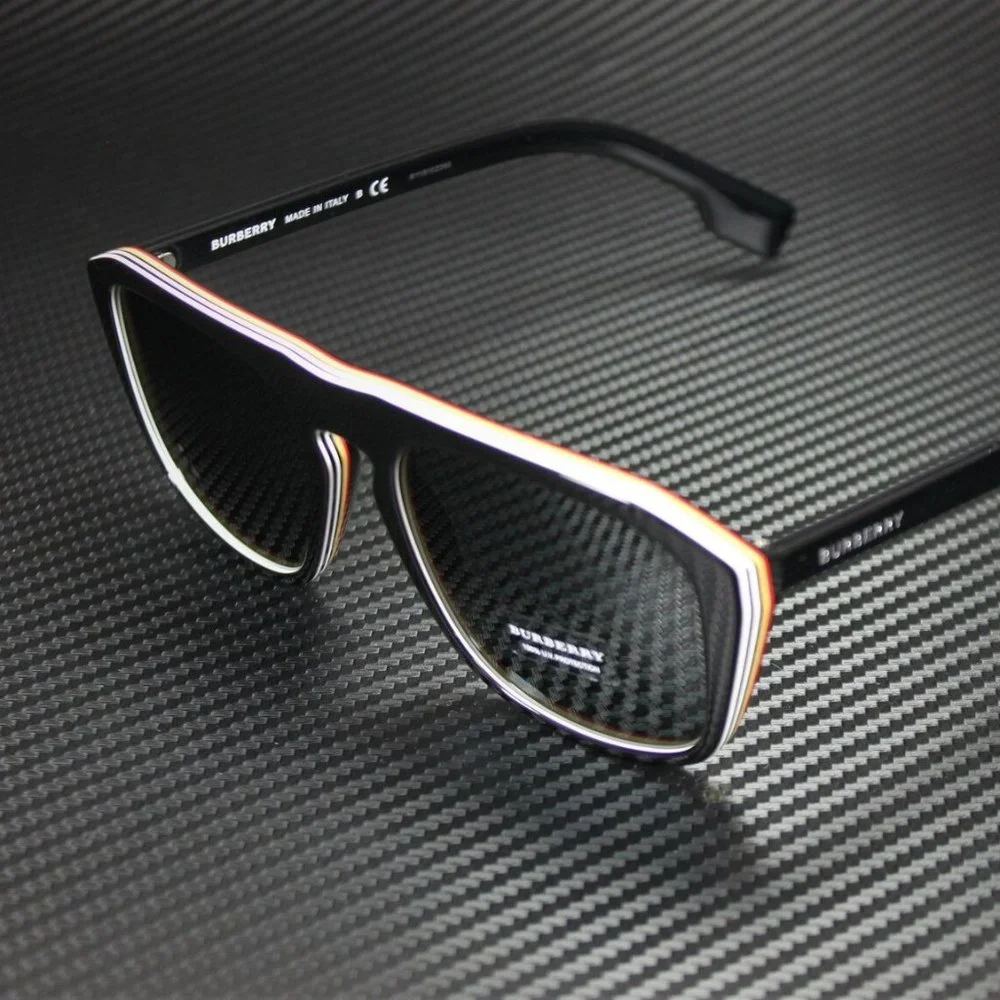 Burberry Multi Layer Checkered 55mm Sunglasses